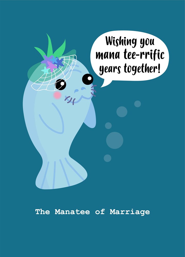 Manatee Of Marriage Card