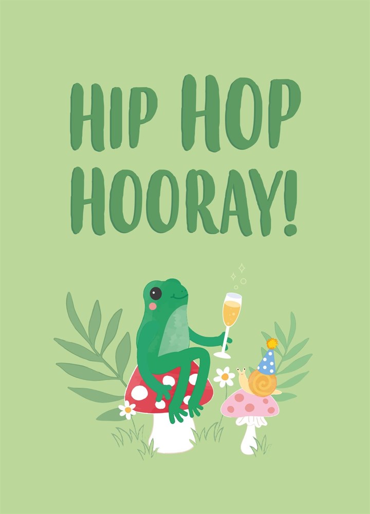 Hip Hop Hooray! - Frog Congratulations Card