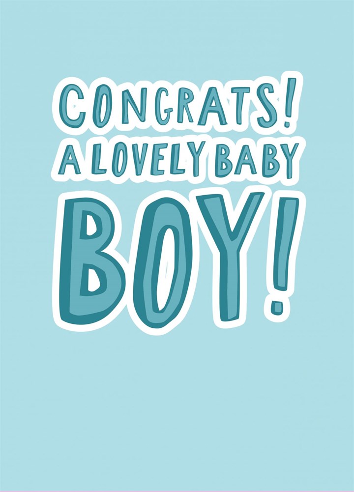Congrats! A Lovely Baby Boy! Card