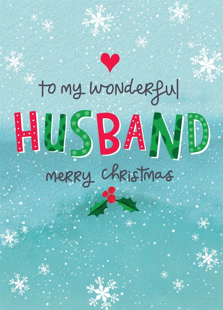 To My Wonderful Husband Card