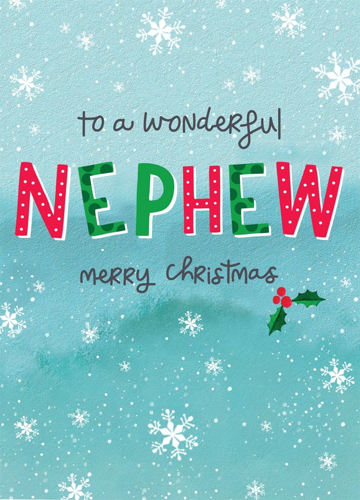 To A Wonderful Nephew Merry Christmas Card