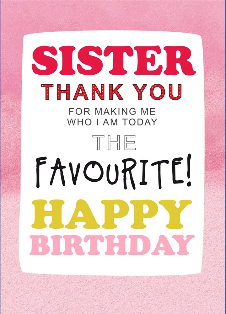 Happy Birthday Sister Card
