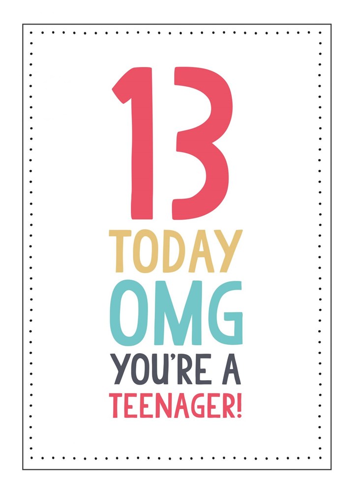 13th Birthday Card