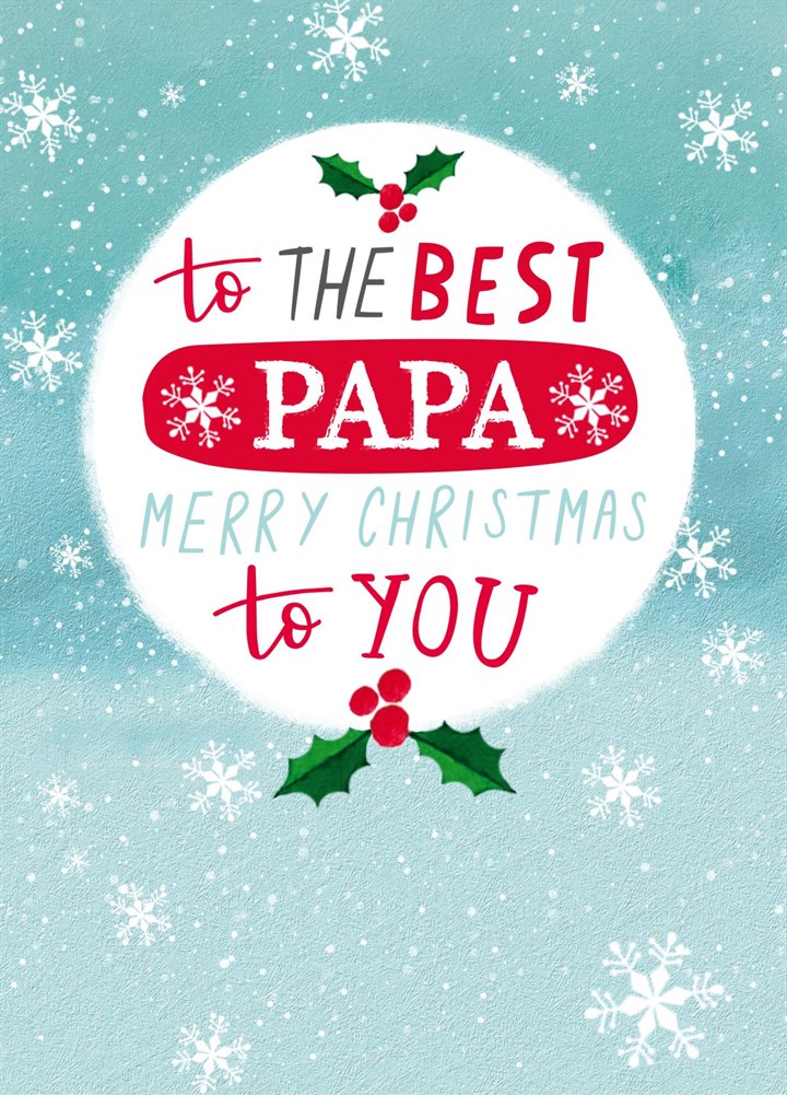 Best Papa Merry Christmas Card