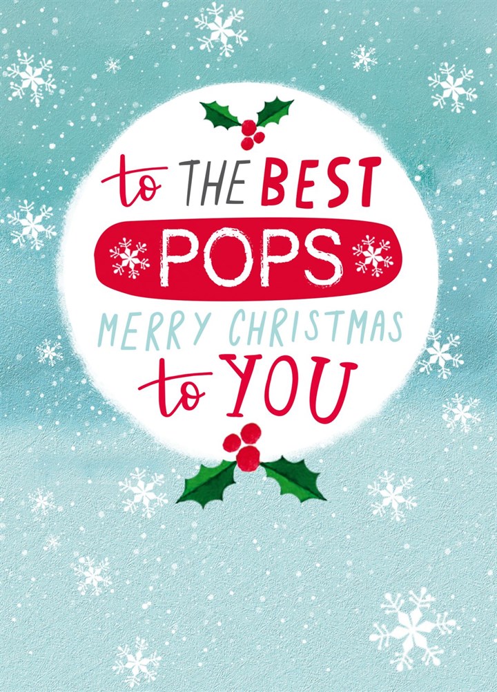 Best Pops Merry Christmas Card