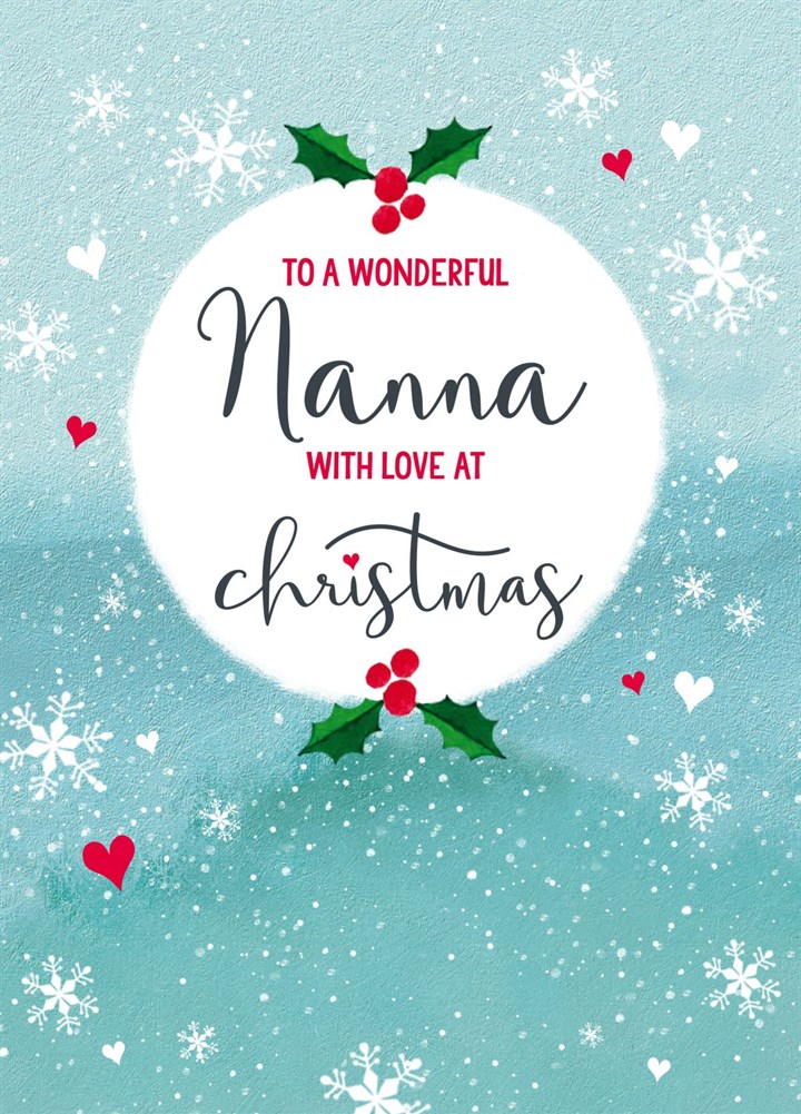 Wonderful Nanna At Christmas Card