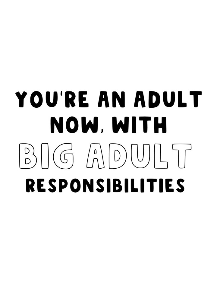 Responsible Adult Card