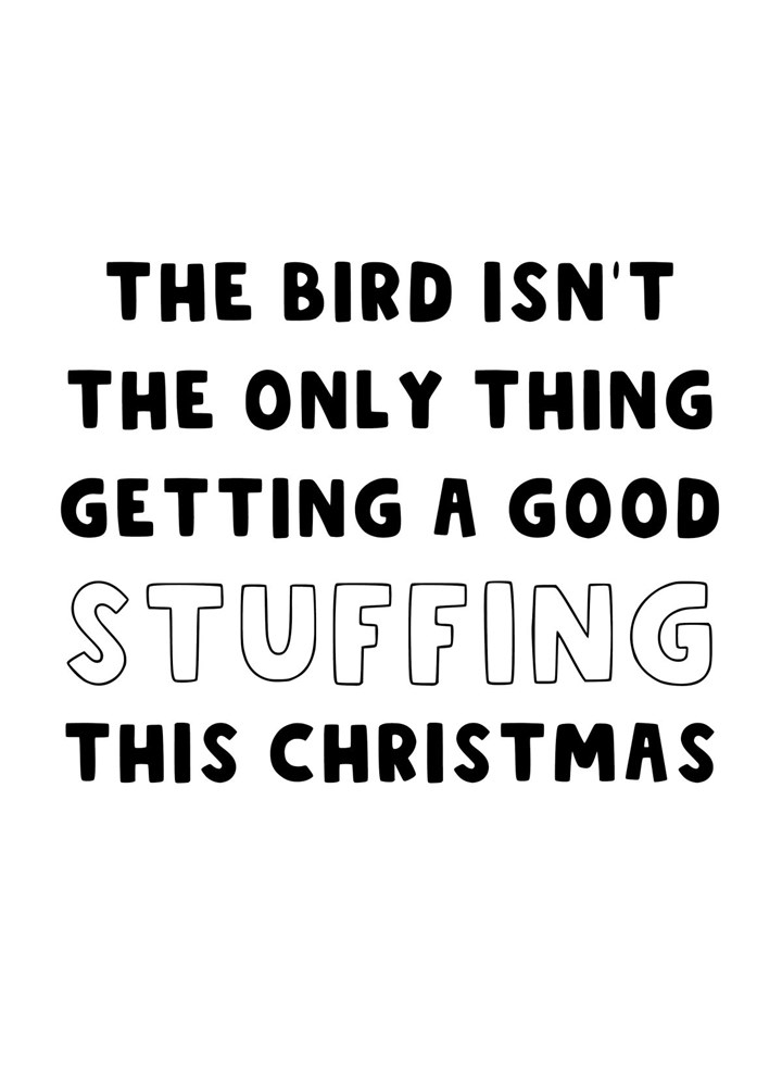 Bird Stuffing Christmas Card