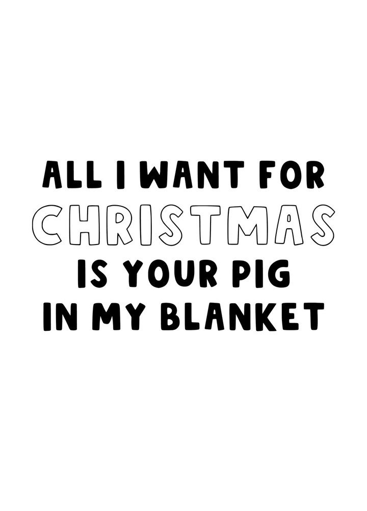 Pig In Blanket Christmas Card