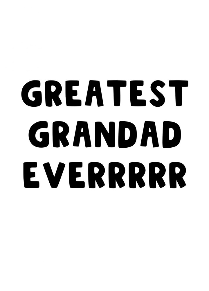Greatest Grandad Ever Card
