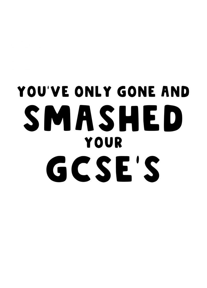 Well Done On Your GCSE Exams Card