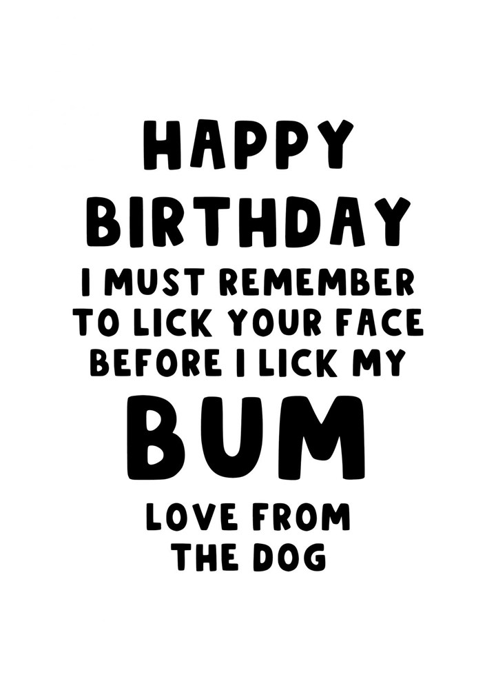 Birthday Wishes From The Dog Card