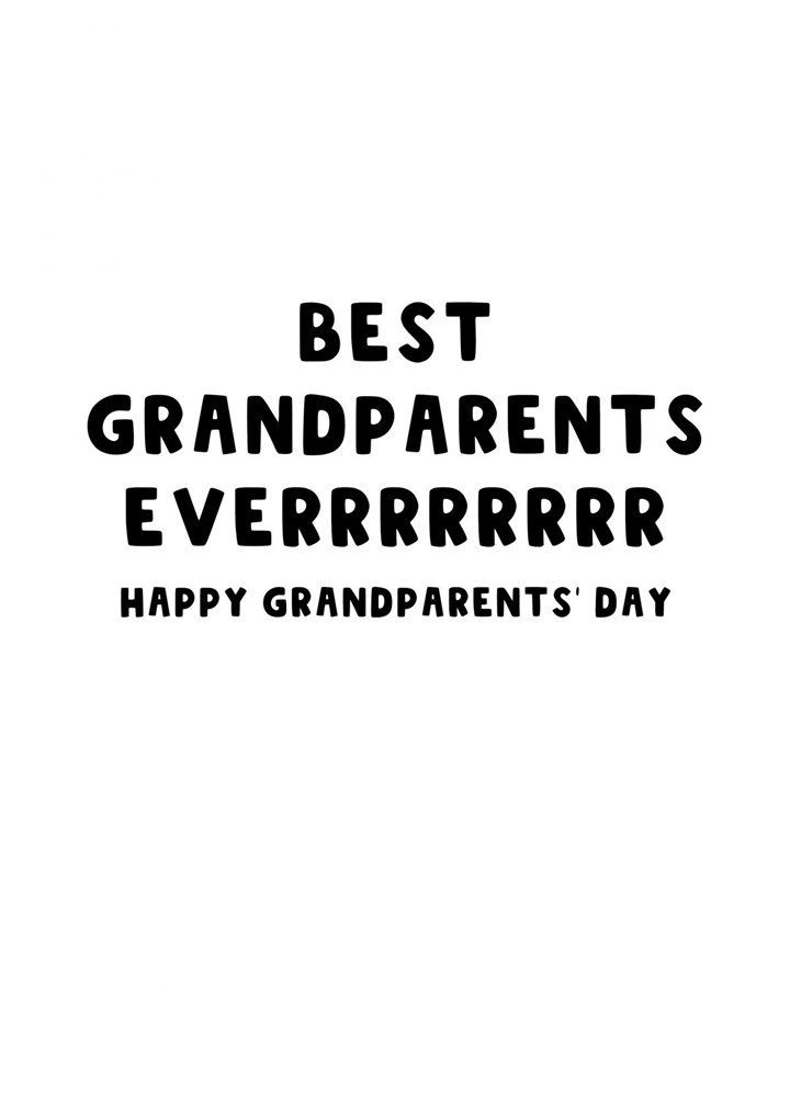 Best Grandparents Ever Card