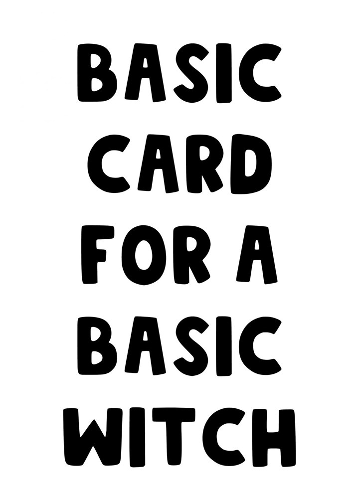 Basic Card For A Basic Witch