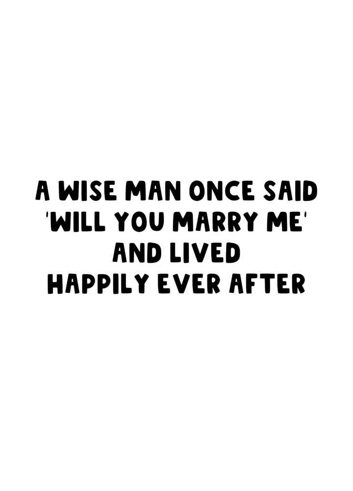 A Wise Man Funny Wedding Card For Men