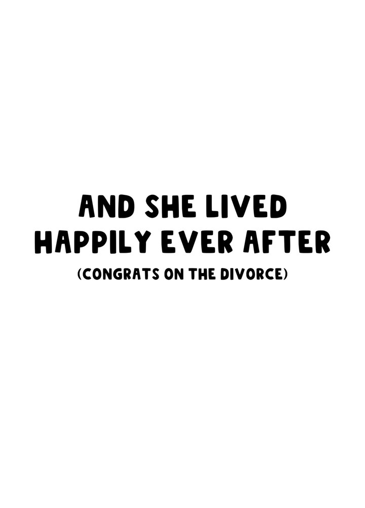 Funny Happy Divorce Card For Her