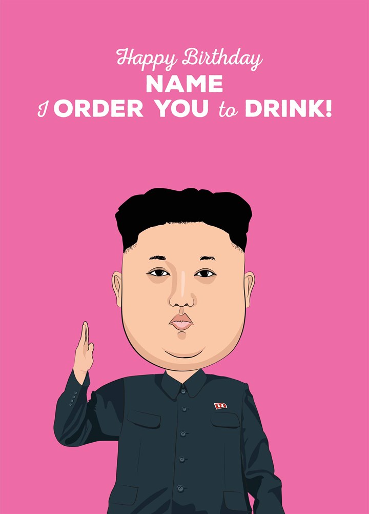 Order You To Drink Card