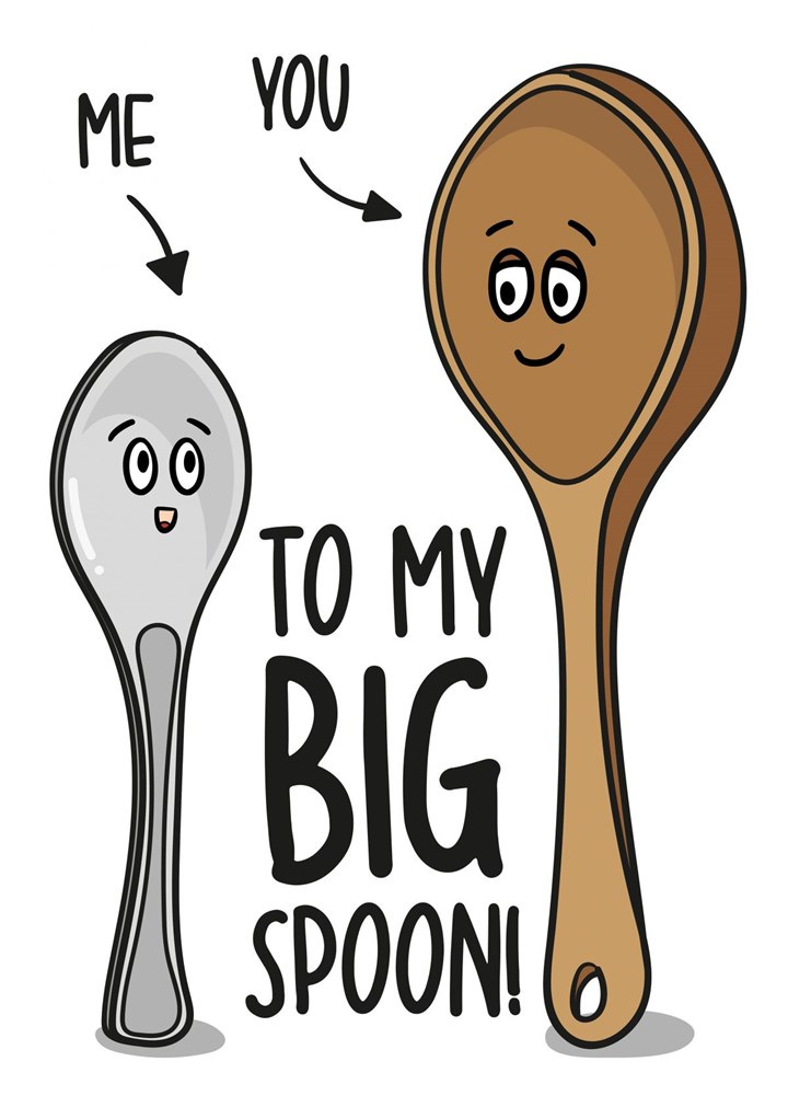 Big Spoon Pun Anniversary Spooning Card