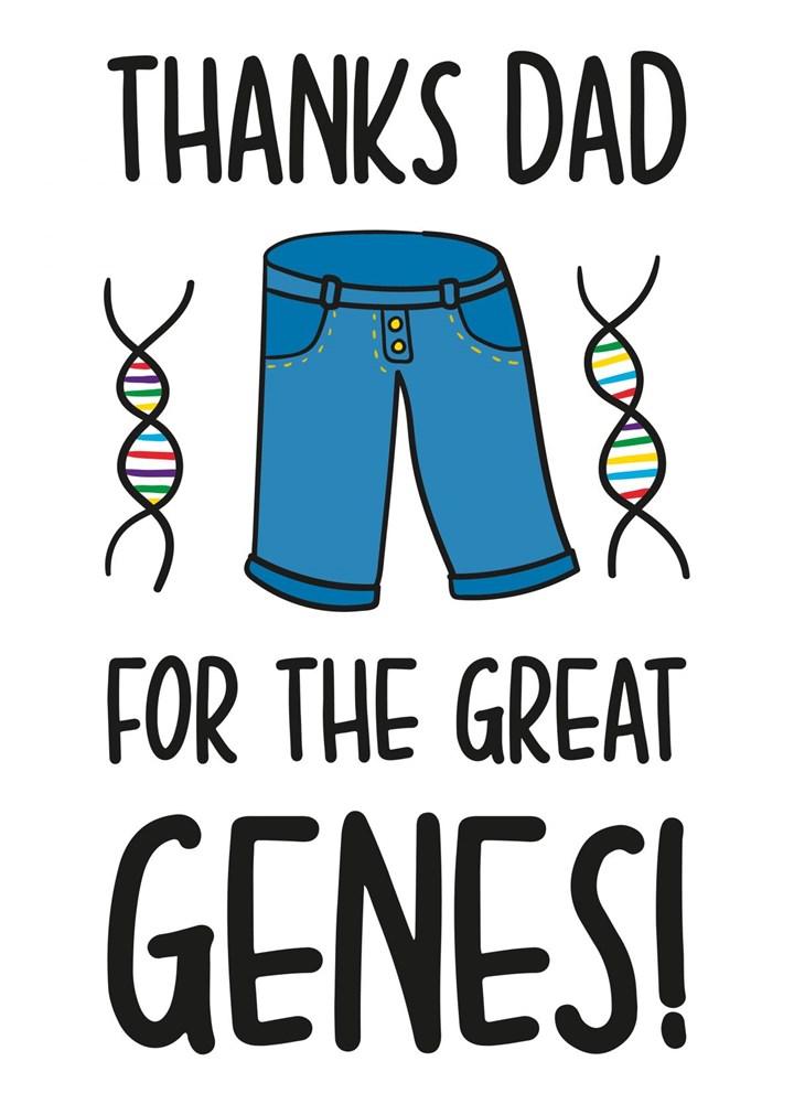 Genes Pun Fathers Day Card
