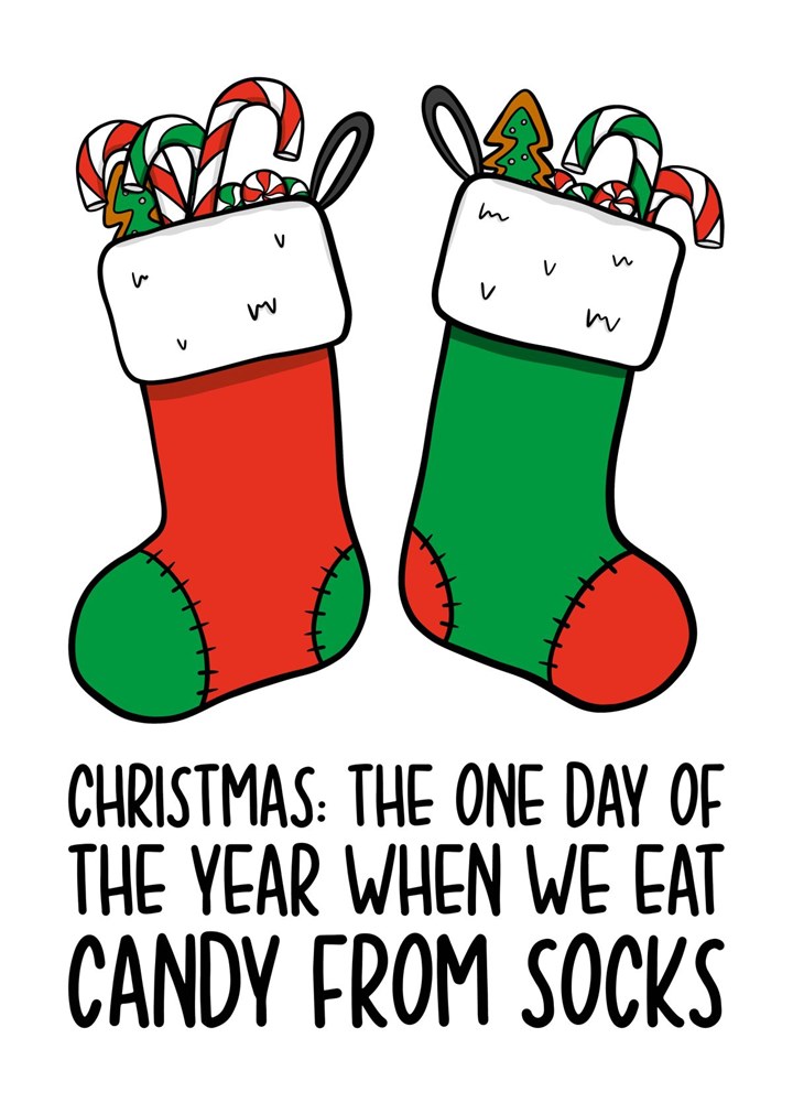Stockings Christmas Card