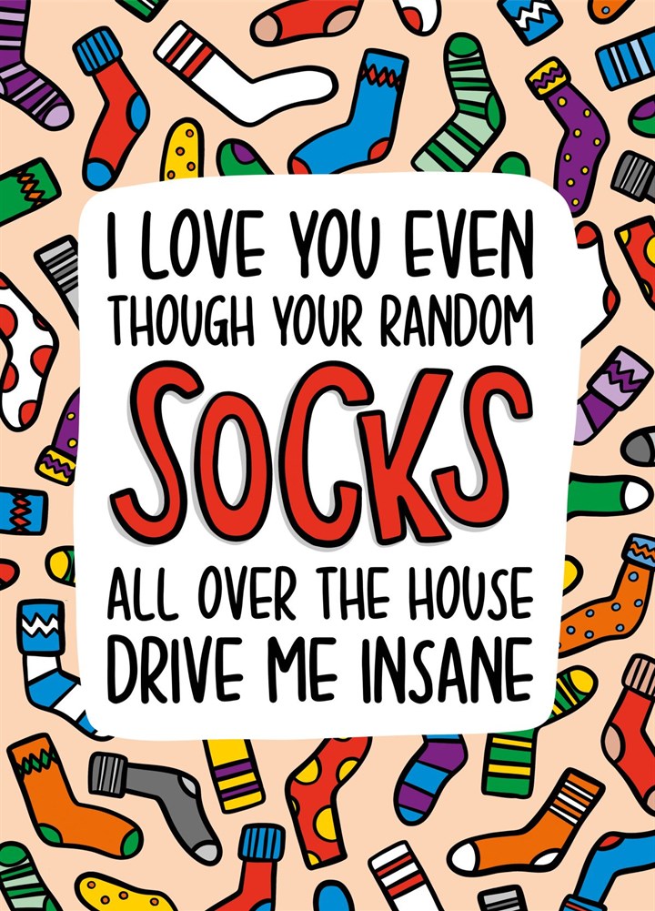 Socks Valentines Day Card | Funny Anniversary Card