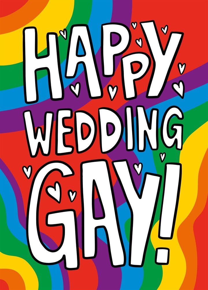 Happy Wedding Gay Pride Pun Card