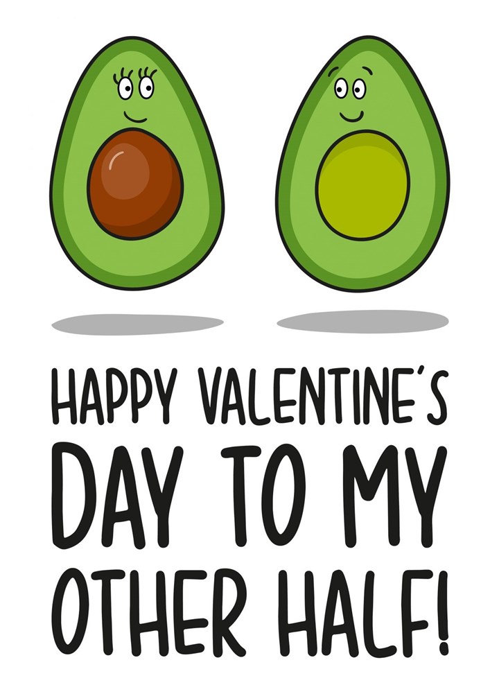 Avocado Other Half Pun Valentines Day Card