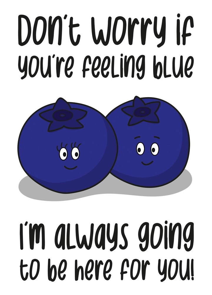 Blueberry Pun Here For You Card