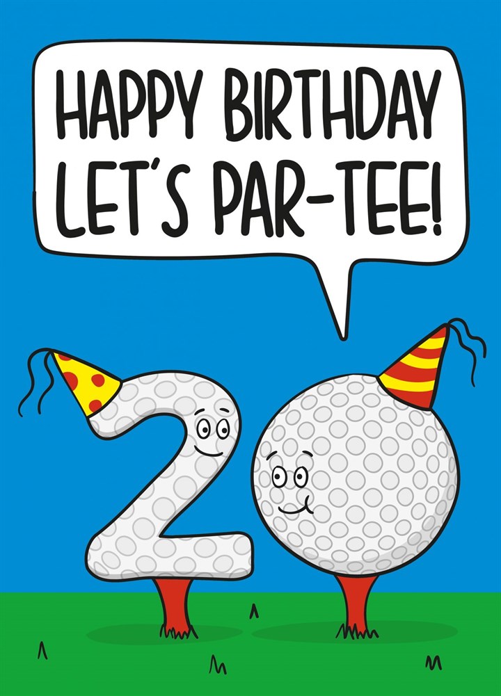 20th Birthday Golf Pun Card