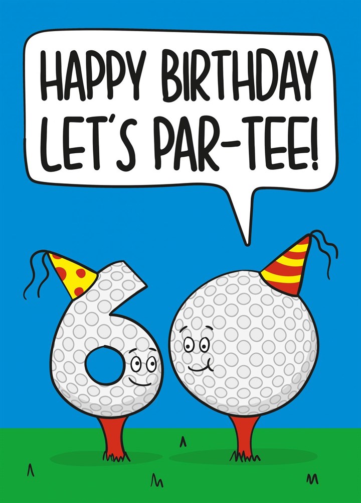 60th Birthday Golf Pun Card