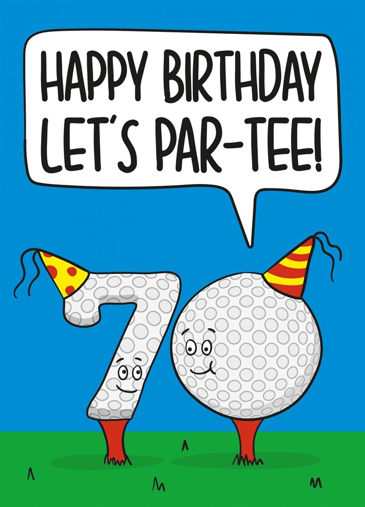 70th Birthday Golf Pun Card