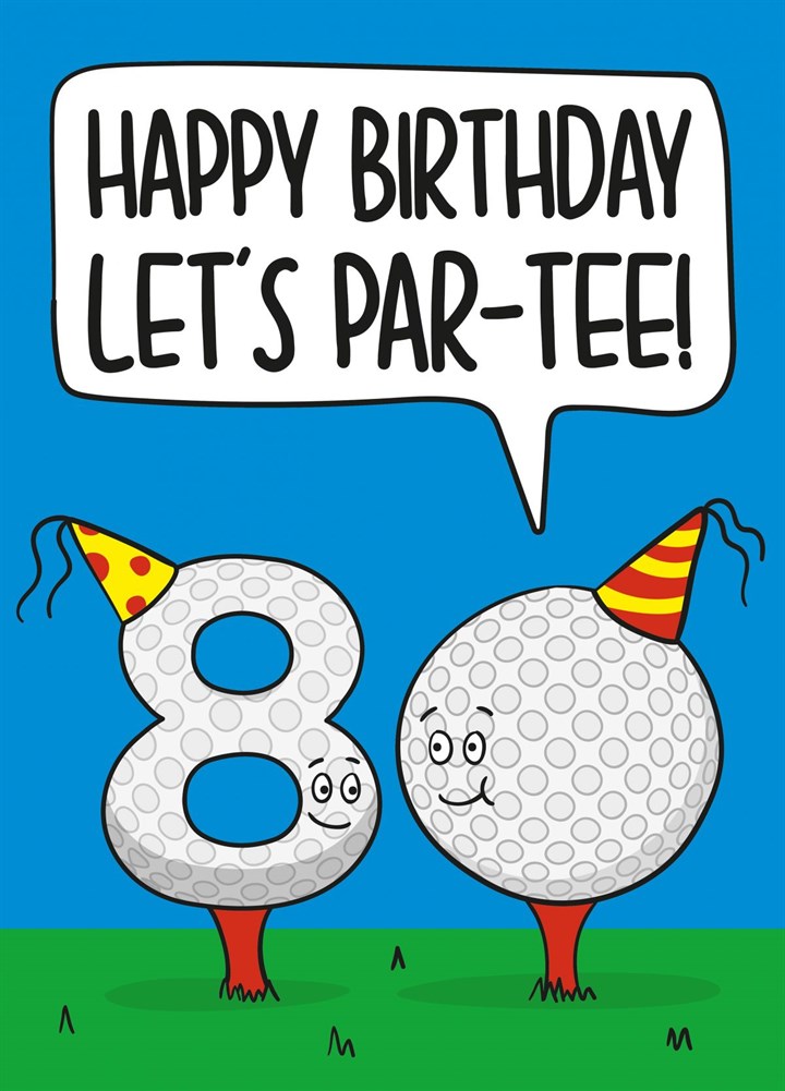 80th Birthday Golf Pun Card
