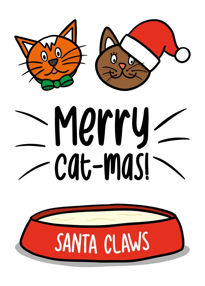 Cat Pun Christmas Card