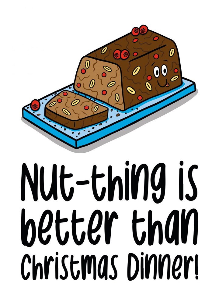 Nut Roast Pun Christmas Card