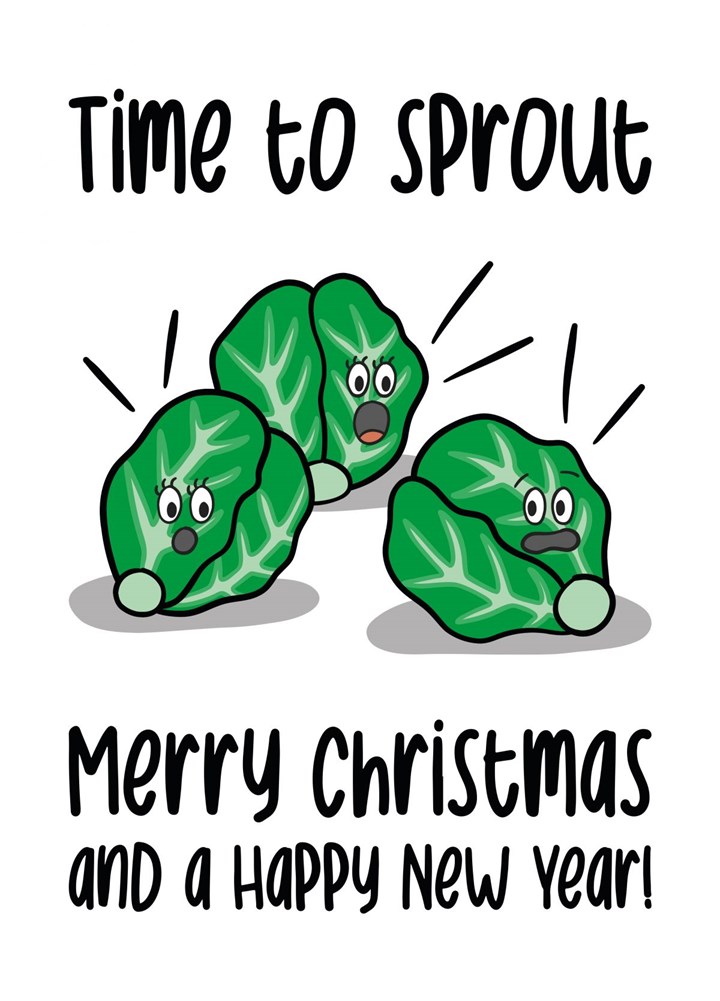 Sprouts Pun Christmas Card
