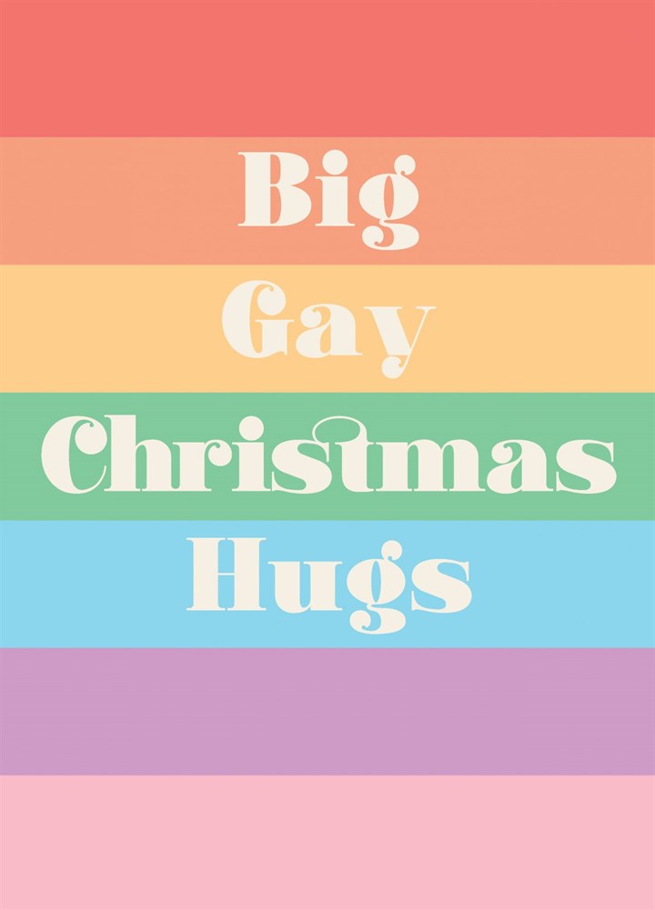 Big Gay Christmas Hugs Card