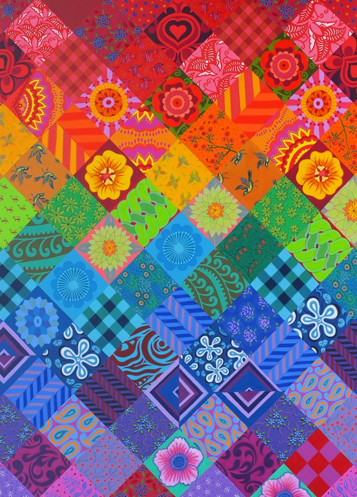 Painted Patchwork Card