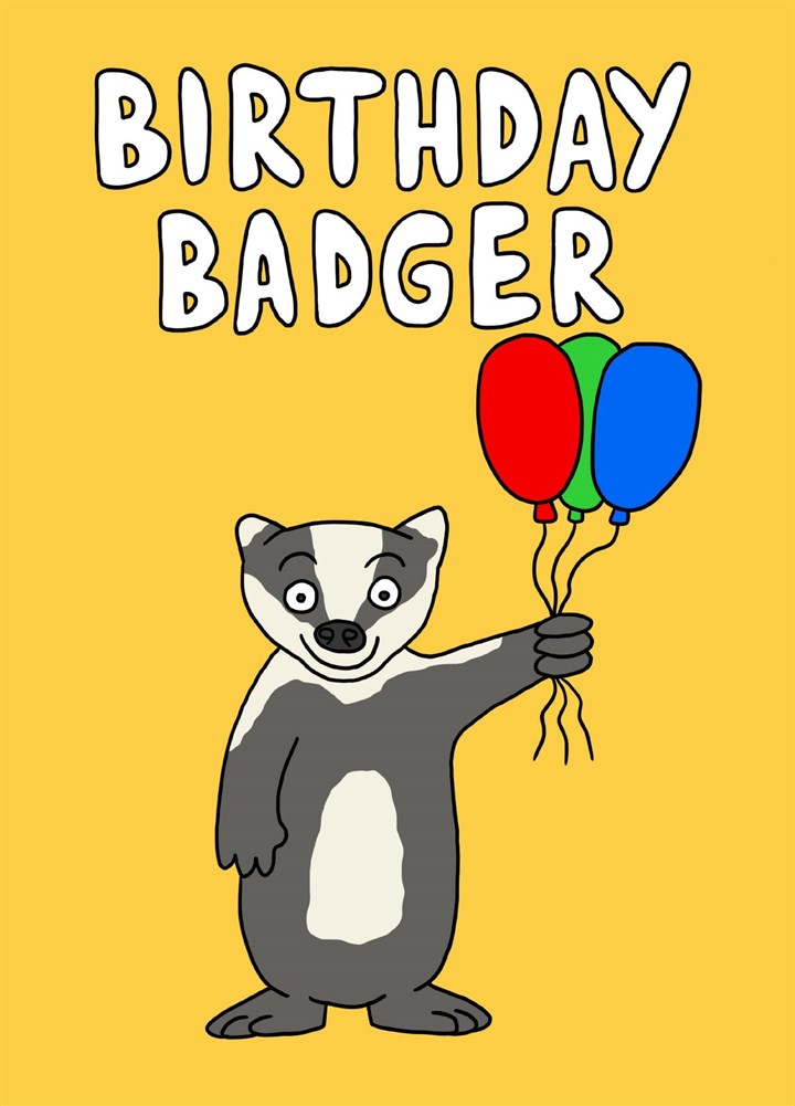 Birthday Badger Card