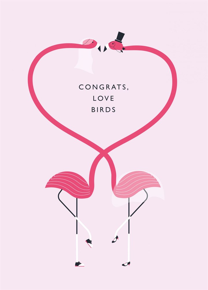 Flamingo Wedding Card