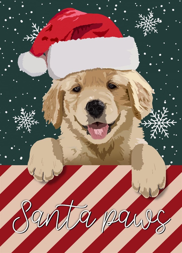 Santa Paws Cute Dog Card