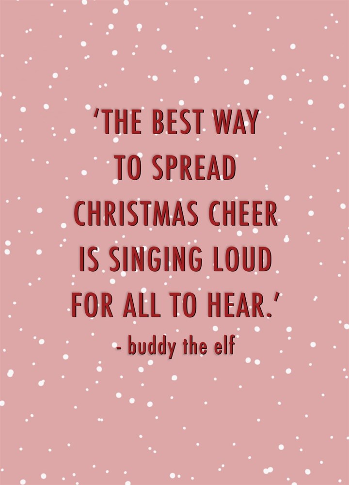 Cute Elf Quote Christmas Card