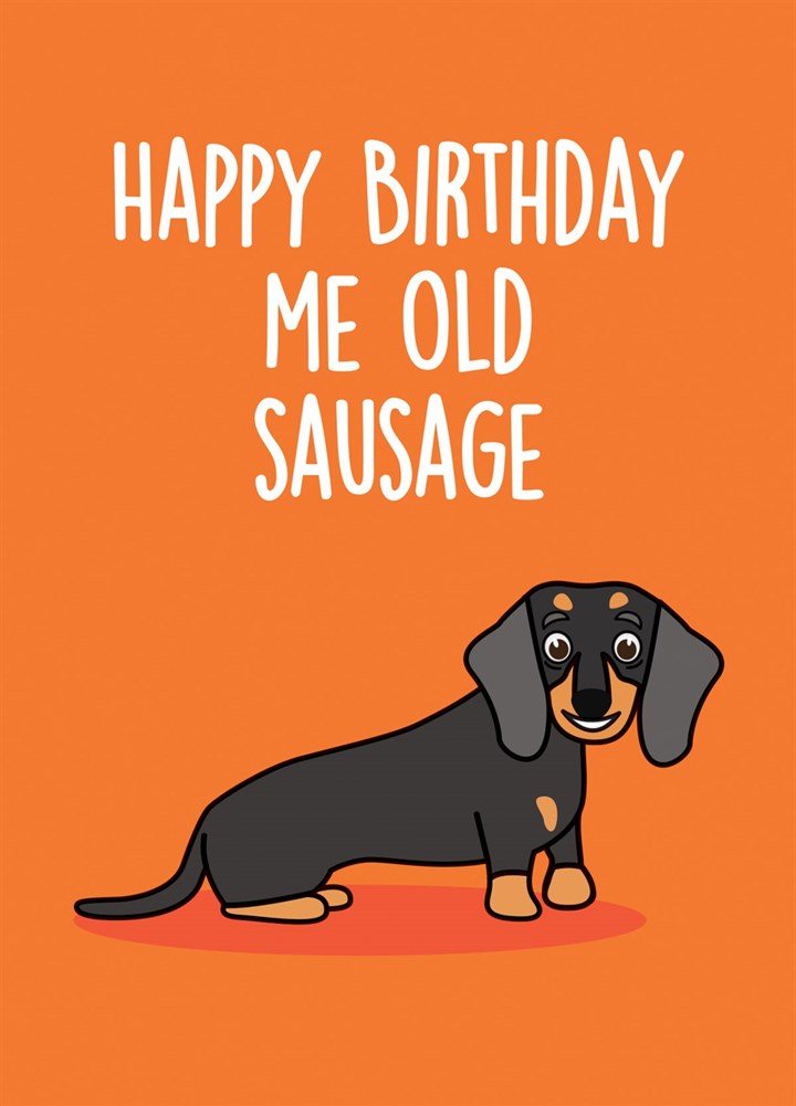 Happy Birthday Me Old Sausage Card