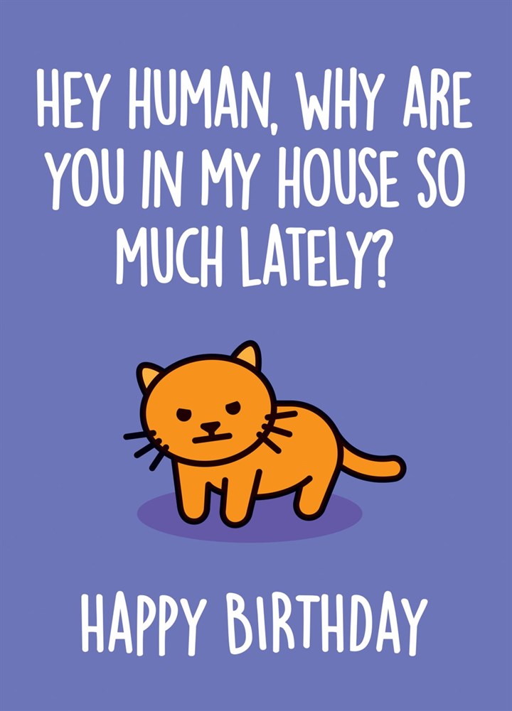Hey Human, Why Are You In My House So Much Lately? Card