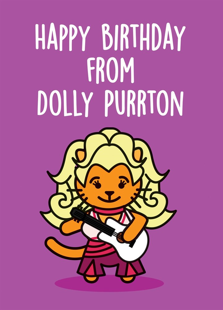 Happy Birthday From Dolly Purrton Card