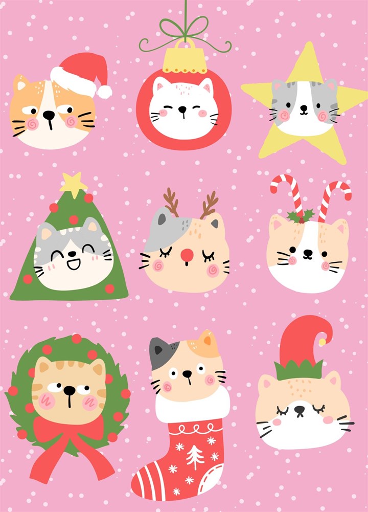 Meowy Christmas Cats Card
