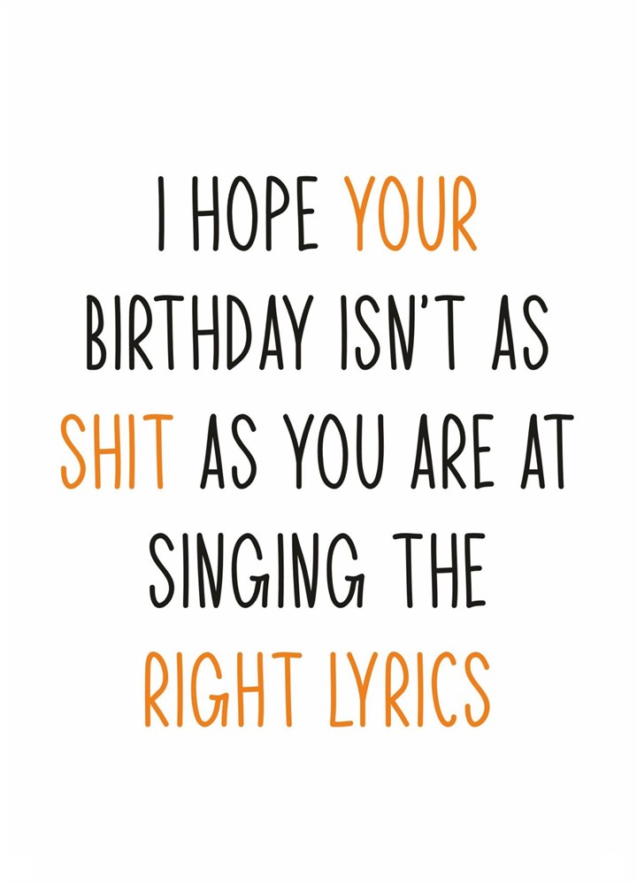 Singing Birthday Card