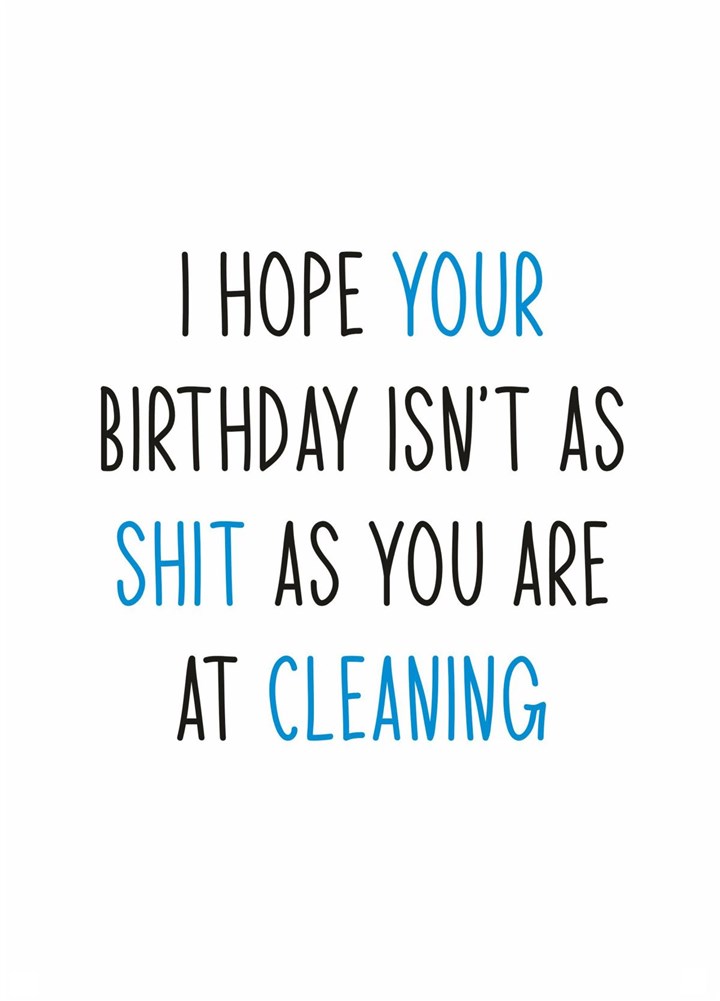 Cleaning Birthday Card