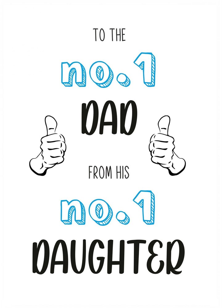 No.1 Dad Card