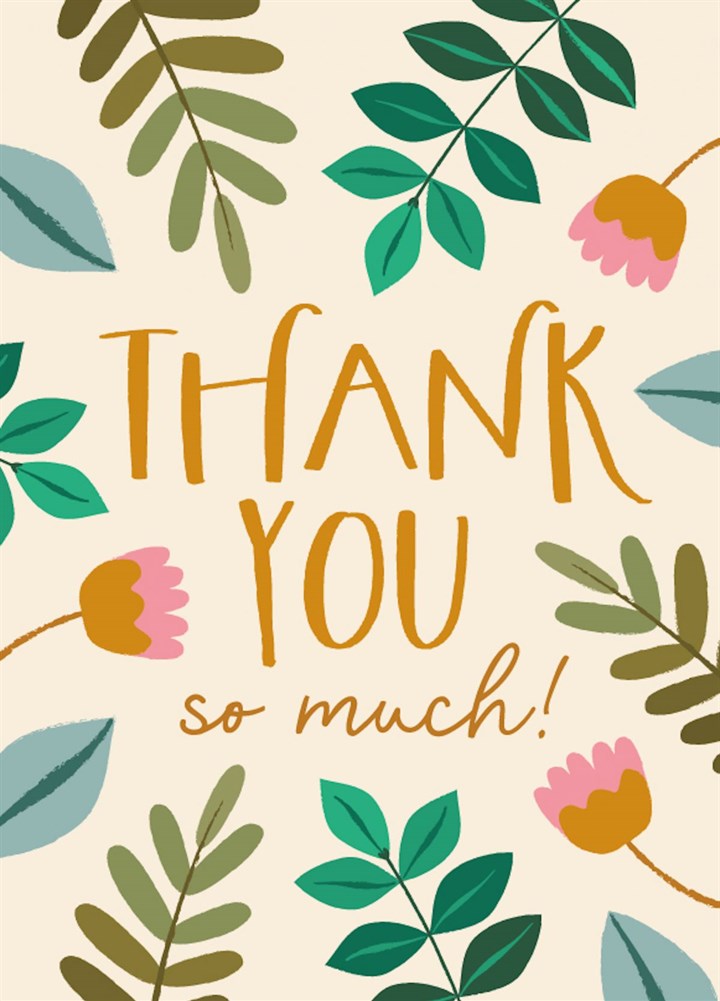 Pretty Floral Thank You! Card