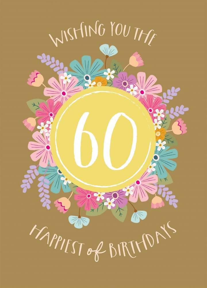 Happiest Of 60th Birthdays! Card